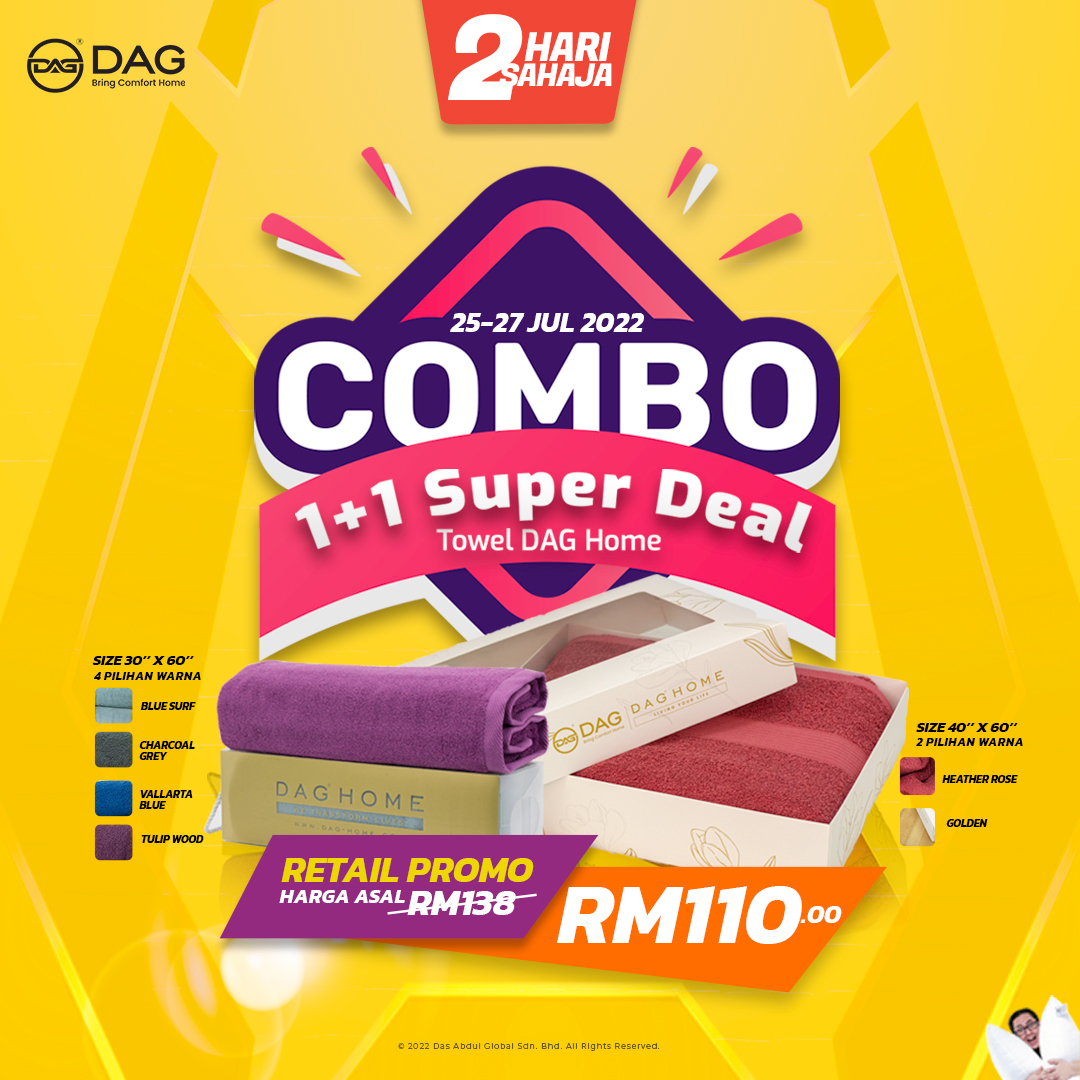 Order Sekarang! Combo Super Deal Tuala 2 Hari Sahaja Lagi