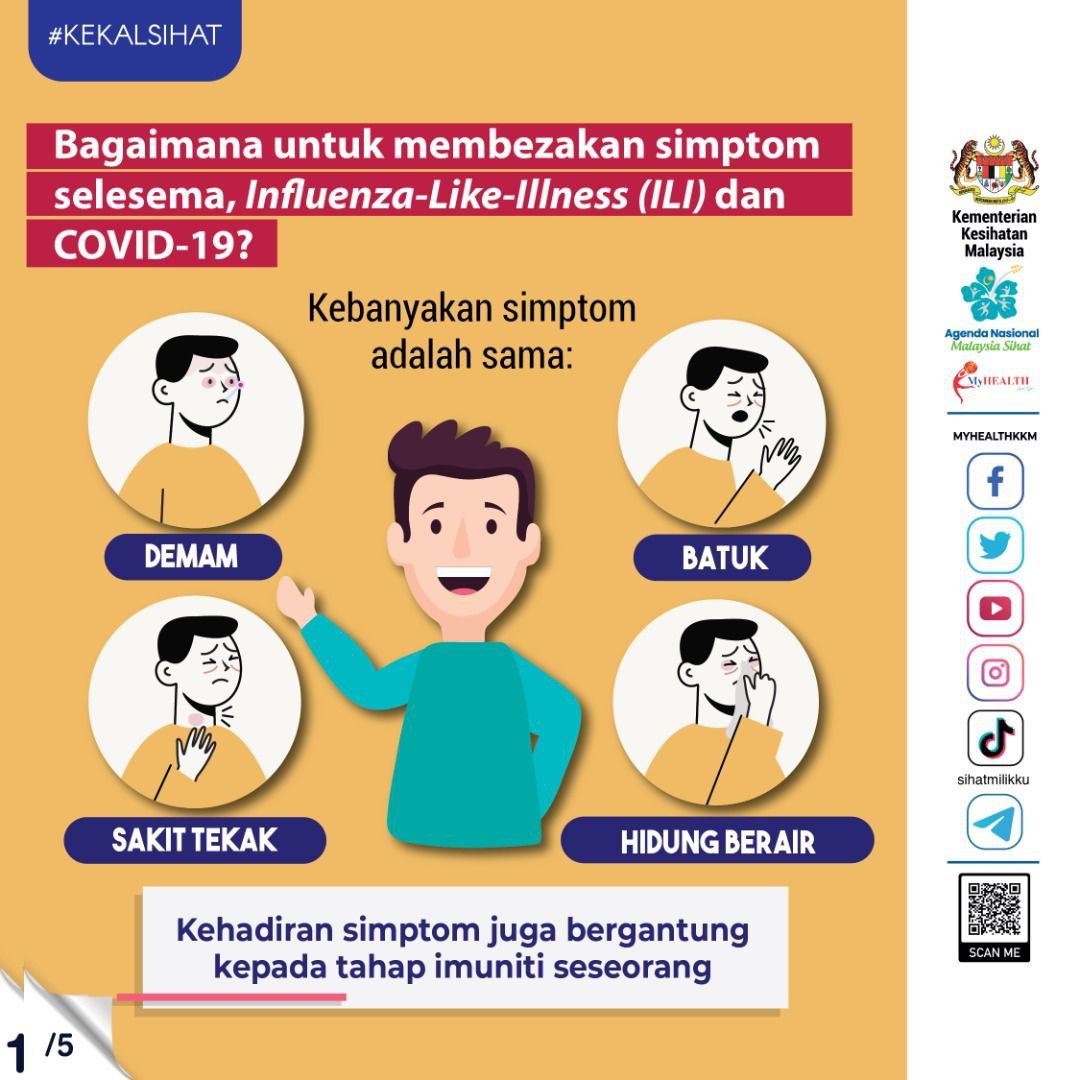 #DAGCARE: Cara Bezakan Simptom Influenza ILI dan Covid 19